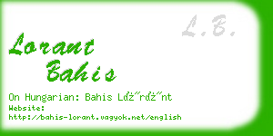 lorant bahis business card